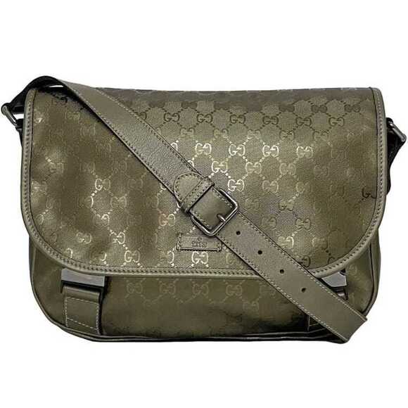 GUCCI Green Leather Shoulder Bag
